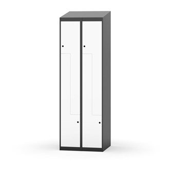 Klädskåp Novis Z sluttande tak 4 fack B60
