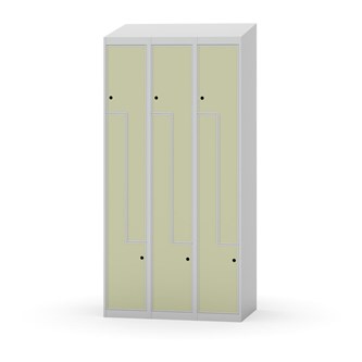 Klädskåp Novis Z sluttande tak 6 fack B90