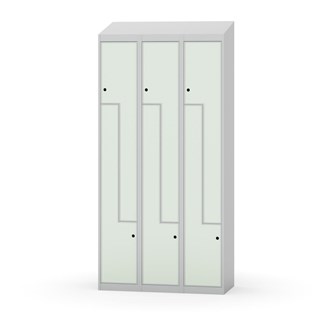 Klädskåp Novis Z sluttande tak 6 fack B90