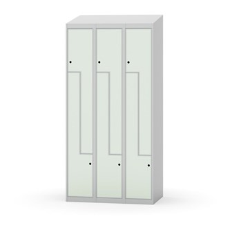 Klädskåp Novis Z sluttande tak 6 fack B90