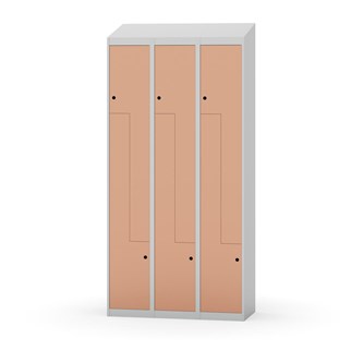 Klädskåp Novis Z sluttande tak 6 fack B90