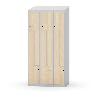 Klädskåp Novis Z sluttande tak 6 fack B90