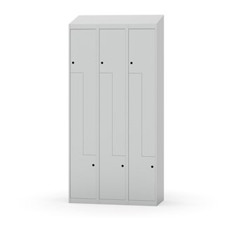 Klädskåp Novis Z sluttande tak 6 fack B90