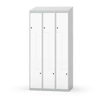 Klädskåp Novis Z sluttande tak 6 fack B90