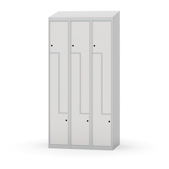 Klädskåp Novis Z sluttande tak 6 fack B90