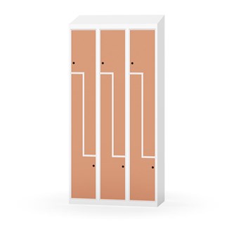 Klädskåp Novis Z sluttande tak 6 fack B90