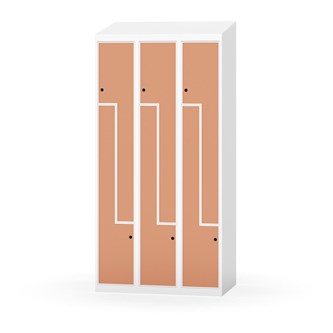 Klädskåp Novis Z sluttande tak 6 fack B90