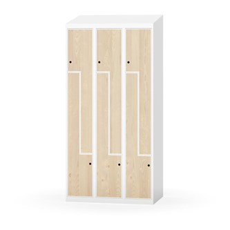 Klädskåp Novis Z sluttande tak 6 fack B90