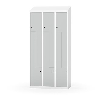 Klädskåp Novis Z sluttande tak 6 fack B90