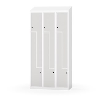 Klädskåp Novis Z sluttande tak 6 fack B90