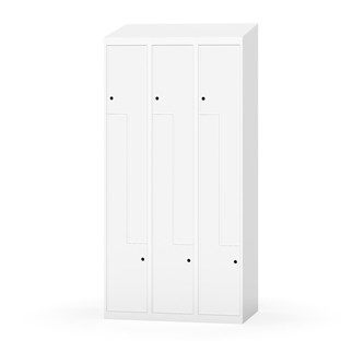 Klädskåp Novis Z sluttande tak 6 fack B90