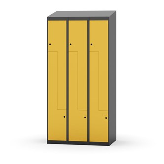 Klädskåp Novis Z sluttande tak 6 fack B90