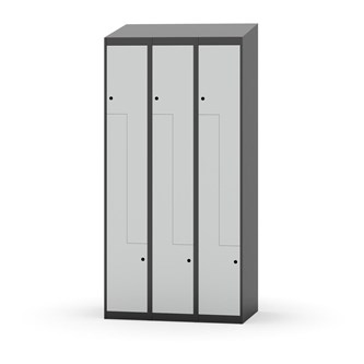 Klädskåp Novis Z sluttande tak 6 fack B90