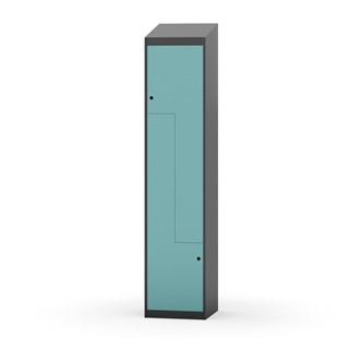 Klädskåp Novis Z sluttande tak 2 fack B40