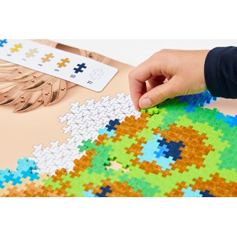 PLUS-PLUS Puzzle by numbers Påfågel