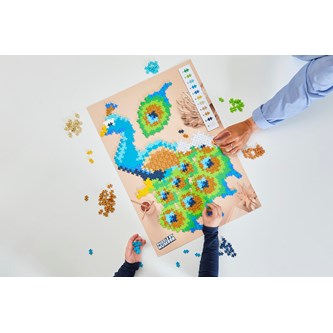 PLUS-PLUS Puzzle by numbers Påfågel