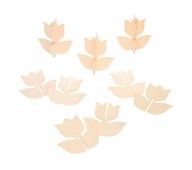 Träblommor att dekorera, 12-pack