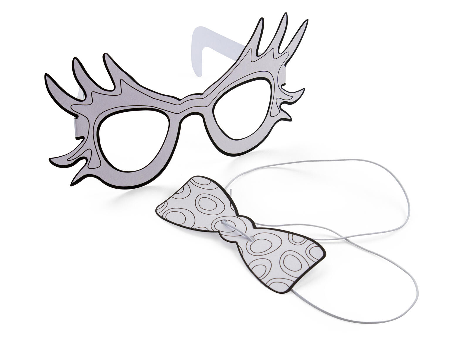 Partyset glasögon, slips och fluga Lekolar