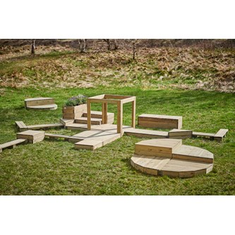 Urban scenmodul kvartscirkel 80x80