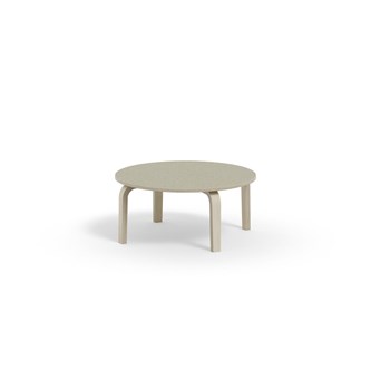 Bord Arcus akustik linoleum vitpig. björk ø 90 cm