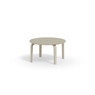 Bord Arcus akustik linoleum vitpig. björk ø 90 cm