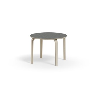 Bord Arcus akustik linoleum vitpig. björk ø 90 cm