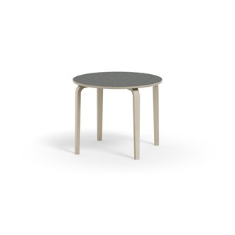 Bord Arcus akustik linoleum vitpig. björk ø 90 cm