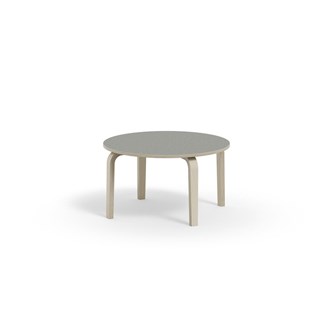 Bord Arcus akustik linoleum vitpig. björk ø 90 cm