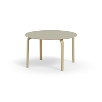 Bord Arcus akustik linoleum björk ø 120 cm