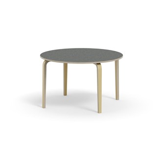 Bord Arcus akustik linoleum björk ø 120 cm