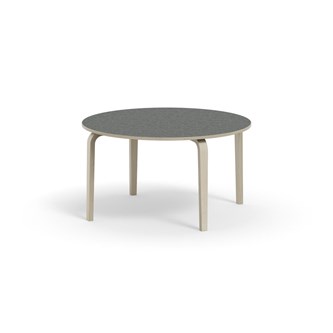 Bord Arcus akustik linoleum vitpig. björk ø 120 cm