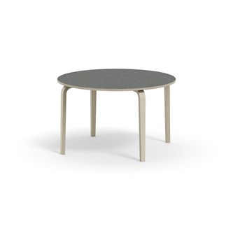 Bord Arcus akustik linoleum vitpig. björk ø 120 cm