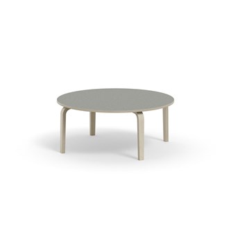 Bord Arcus akustik linoleum vitpig. björk ø 120 cm