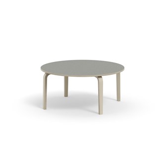 Bord Arcus akustik linoleum vitpig. björk ø 120 cm