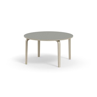 Bord Arcus akustik linoleum vitpig. björk ø 120 cm