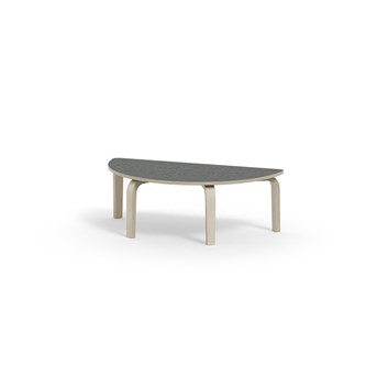 Bord Arcus akustik linoleum björk halvrunt 120-60 cm