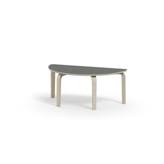 Bord Arcus akustik linoleum björk halvrunt 120-60 cm