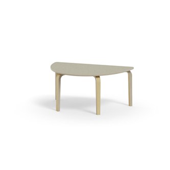 Bord Arcus akustik linoleum björk halvrunt 120-80 cm