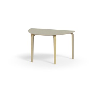 Bord Arcus akustik linoleum björk halvrunt 120-80 cm