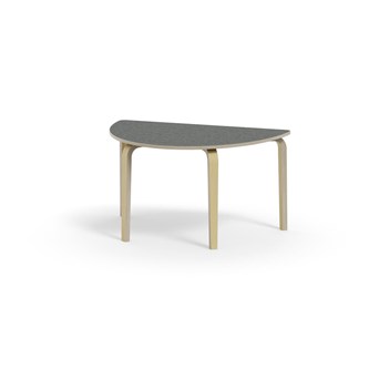 Bord Arcus akustik linoleum björk halvrunt 120-80 cm