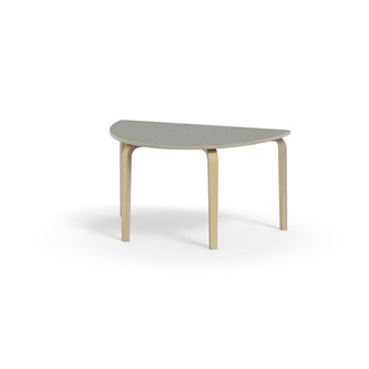 Bord Arcus akustik linoleum björk halvrunt 120-80 cm