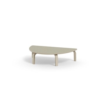 Bord Arcus akustik linoleum vitpig. björk halvrunt 120-80 cm