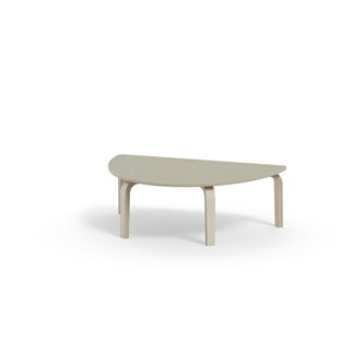 Bord Arcus akustik linoleum vitpig. björk halvrunt 120-80 cm