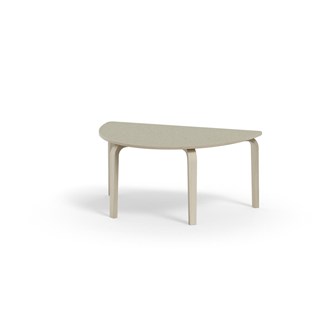 Bord Arcus akustik linoleum vitpig. björk halvrunt 120-80 cm