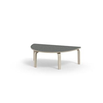 Bord Arcus akustik linoleum vitpig. björk halvrunt 120-80 cm