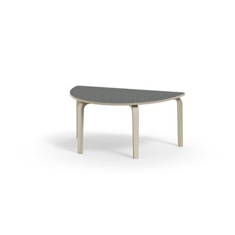 Bord Arcus akustik linoleum vitpig. björk halvrunt 120-80 cm