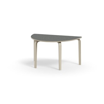 Bord Arcus akustik linoleum vitpig. björk halvrunt 120-80 cm