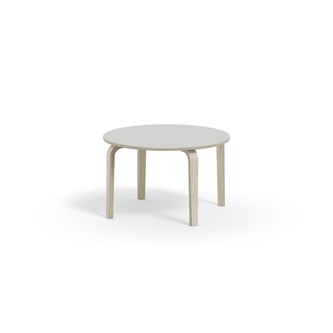 Bord Arcus FSC akustiklaminat vitpig. björk ø 90 cm