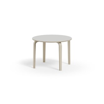 Bord Arcus FSC akustiklaminat vitpig. björk ø 90 cm