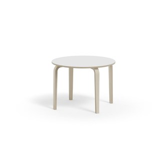 Bord Arcus FSC akustiklaminat vitpig. björk ø 90 cm